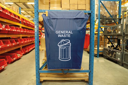 General Waste' Warehouse Recycling Racking Sack, Durable Waterproof Polyester (920mm x 1000mm)