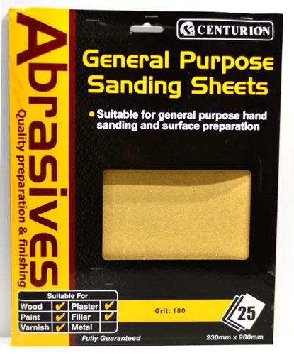 0 Abrasive Sandpaper (pack of 25)