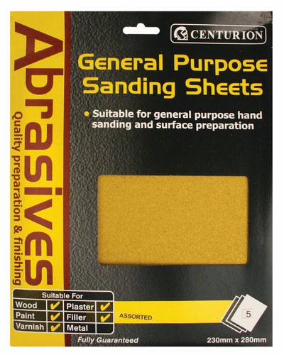 5 Assorted Sandpaper Pack