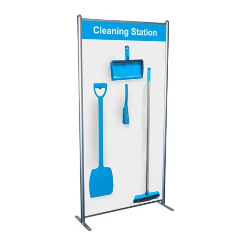 Shadowboard in Multi-Purpose Frame - Cleaning station Style A (Blue)