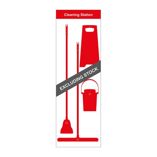 SBS-BD03-RDNS | Shadow Board Cleaning Station (Board C, Red) is made from an Aluminium Composite Panel with Anti-Scuff Laminate, for hard wearing, long lasting durability. Supplied with stainless steel hooks and some minor assembly is required. Size 650 x 2000mm.