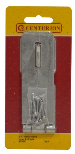 115mm (4 1/2in) BZP Safety Hasp & Staple