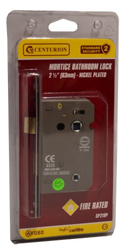 63mm (2 1/2in) NP Mortice Bathroom Lock