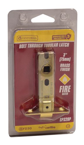 75mm EB Bolt Through Tubular Latch CE Fire Rated