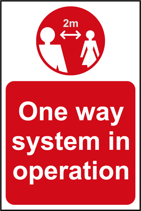 Lightweight and sturdy Correx A-Board (Red) - One Way System In Operation