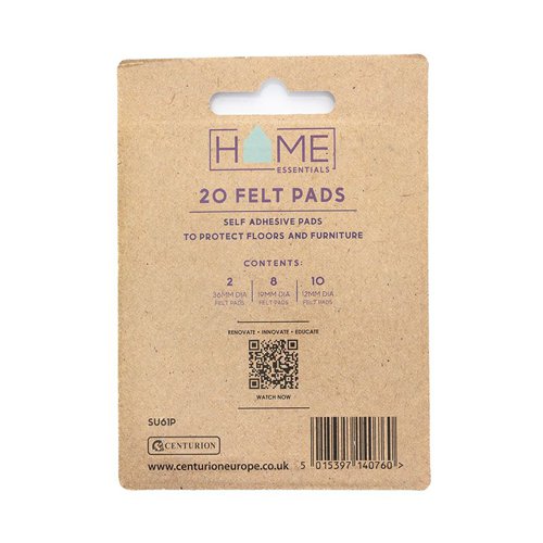 Self Adhesive Assorted Felt Pads (Pack of 20)