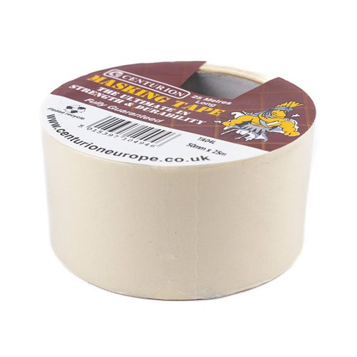 TA04L | Our range of decorators tape helps to make sure paint stays in place and doesn’t stray off onto another area, decorators also use this as a marking tape to create different effects when painting. This masking tape is suitable for decorating and when detailing car body work. Roll Size: 50mm x 25m.