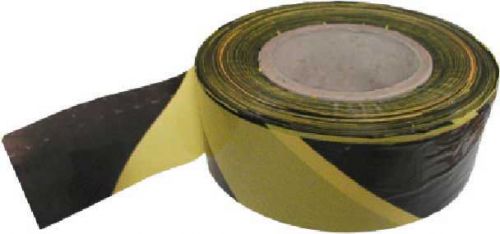 Non-adhesive polythene barrier tape Black/Yellow 75mm x 500m