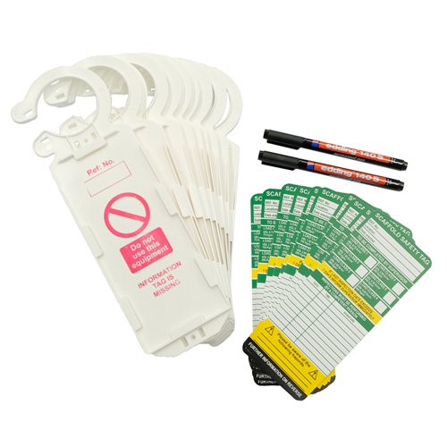 Scaffold Tag Kit (10 ClawTag holders, 20 inserts, 2 pens) Boxed