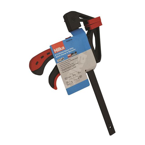 VC29L | Ratchet clamps provide instant holding power during assembly, fastening, and gluing work. Size: 150mm (6”). Features soft grip handles with Nylon jaws. Easy to use, one-hand operation. Strong lightweight design. Can also be used for spreading.