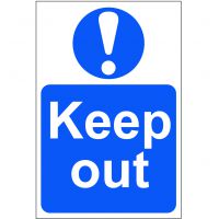 Spectrum Industrial Keep Out S/A PVC Sign 200x300mm 0255