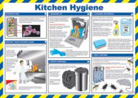 Safety Poster - Kitchen Hygiene (590 x 420mm) made from laminated paper.