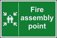 'Fire Assembly Point' Sign - Aluminium Composite (600mm x 450mm)