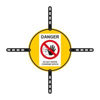 Adaptable Barrier: Danger Do not enter Confined space (600mm)