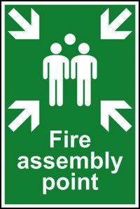 Fire assembly point - 1.2mm Recyclable PP (200 x 300mm)