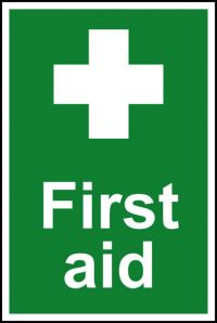 Self adhesive semi-rigid PVC First Aid sign (200 x 300mm). Easy to fix; simply peel off the backing and apply to a clean dry surface.