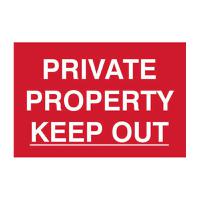 Private property Keep out - 1.2mm Recyclable PP (300 x 200mm)