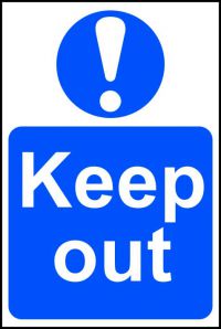 Spectrum Industrial Keep Out S/A PVC Sign 400x600mm 4003