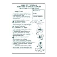 How to treat an electric shock casualty - PVC (400 x 600mm)