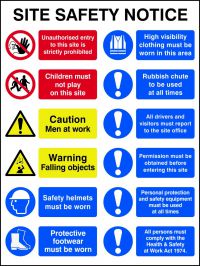 Spectrum Industrial Site Safety Notice FMX 600x800mm 4552