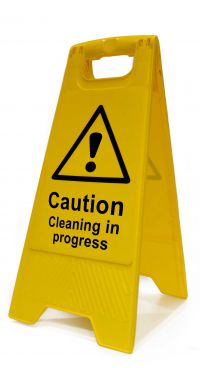 'Caution Cleaning In Progress', Heavy Duty A Board (620mm x 200mm)
