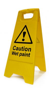 'Caution Wet Paint', Heavy Duty A Board (620mm x 200mm)