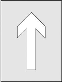 Arrow Symbol Stencil (190 x 300mm)
