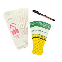 Universal Inspection Tag Insert Kit (10 AssetTag holders, 10 inserts, 1 pen) Boxed