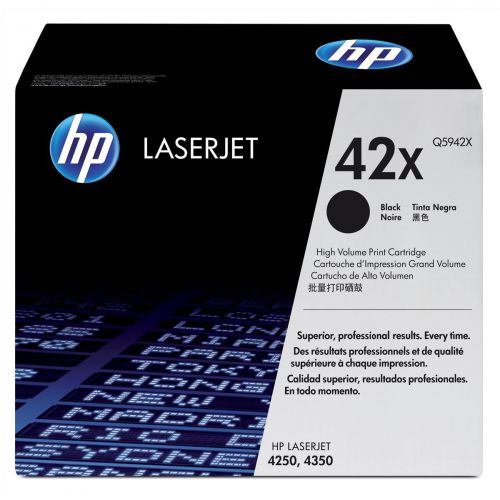 HP 42X Laser Toner Cartridge High Yield Page Life 20000pp Black Ref Q5942X