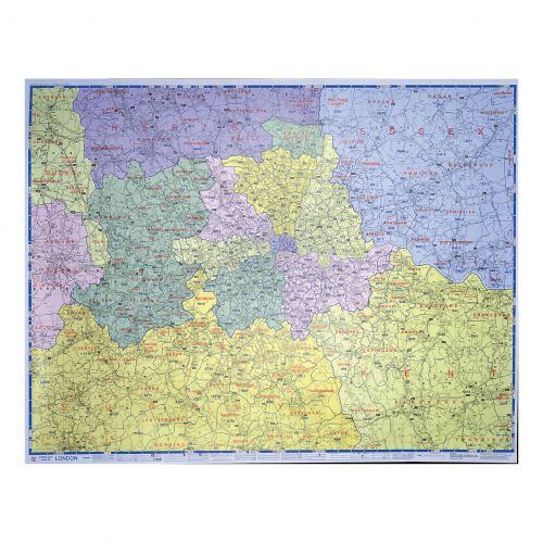 Map Marketing Postal Districts of London Map Unframed 1 Mile to 1 inch Scale W1180xH930mm Ref GLPC MAP108 Buy online at Office 5Star or contact us Tel 01594 810081 for assistance