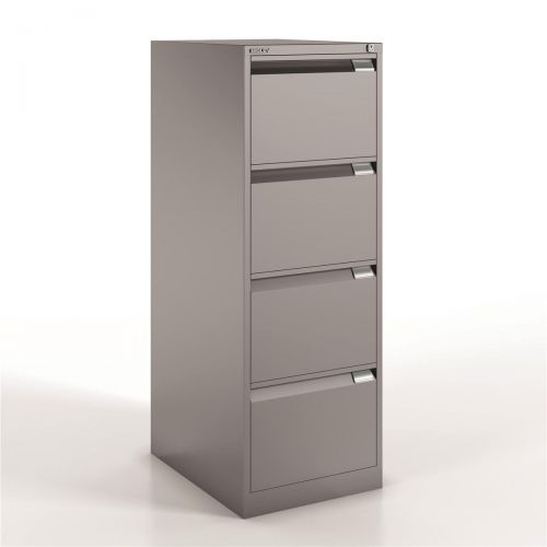Bisley Filing Cabinet 4 Drawer 470x622x1321mm Goose Grey Ref