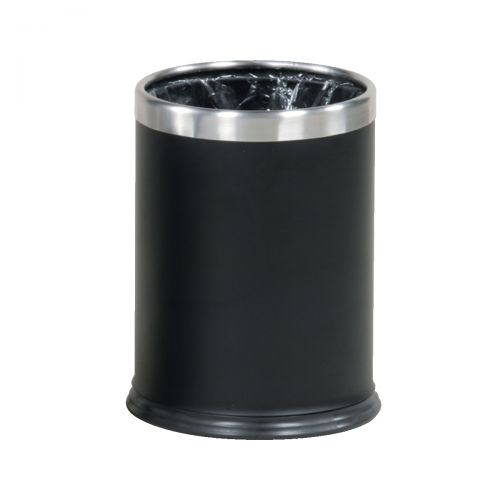 Rubbermaid Bin Hide A Bag Stainless Steel 13.2 Litres 241x318mm Black Ref FGWHB14EBK