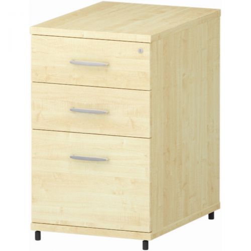 Trexus Desk High 3 Drawer 600D Pedestal 425x600x730mm Maple Ref I000249