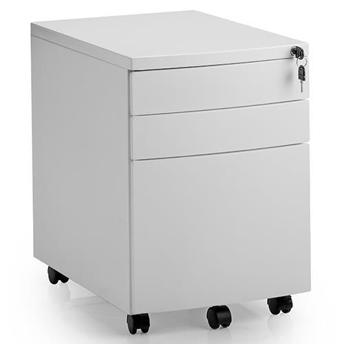 Trexus Standard Steel 3 Drawer Pedestal 390x565x558mm White Ref SMP2WHITE