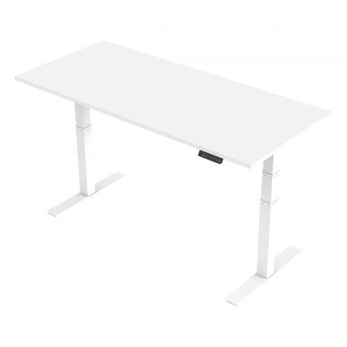 Trexus Sit Stand Desk Height Adjustable White Leg Frame 1800