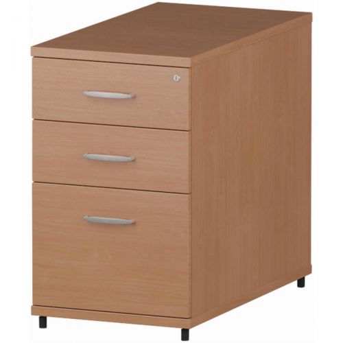 Trexus Desk High 3 Drawer 800D Pedestal 425x800x730mm Beech Ref I000071