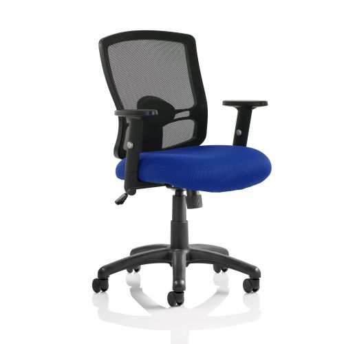 Trexus Mesh Back Armchair Blue 500x480x450-550mm Ref OP000219