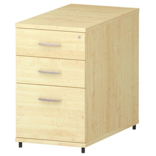 Trexus Desk High 3 Drawer 800D Pedestal 425x800x730mm Maple Ref I000251