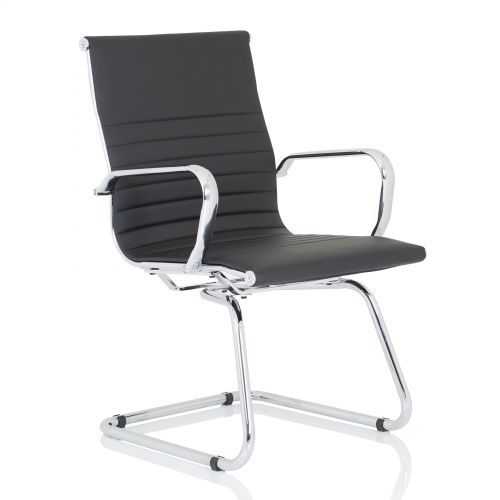Trexus Nola Cantilever Chair Bonded Leather Black Ref OP000224