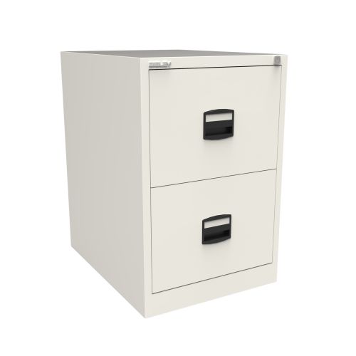 Trexus 2 Drawer Filing Cabinet 470x622x711mm Chalk White Ref CC2H1A-ab9
