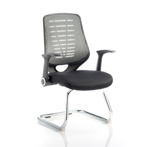 Sonix Relay Mesh Visitors Chair Silver 500x490x440mm Ref BR000118