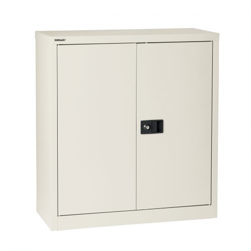 Trexus Stationery Cupboard 1 Shelf 914x400x1000mm Chalk White Ref E402A01-ab9