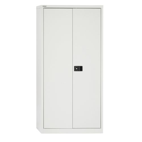Trexus Stationery Cupboard 3 Shelves 914x400x1806mm Chalk White Ref E722A03-ab9