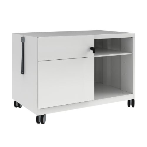 Bisley Caddy Pedestal Left Hand 800x490x563 White Ref CADM08LH-ab9