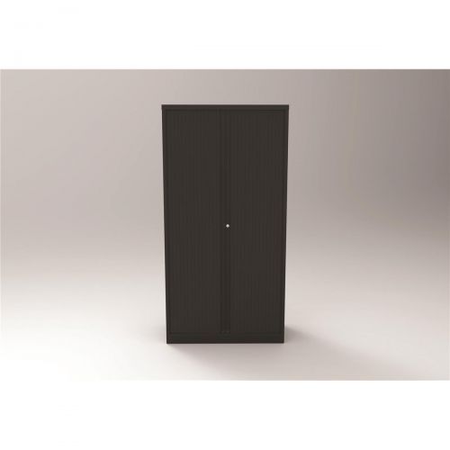 Trexus by Bisley Side Opening Tambour Door Cupboard 1000x470x1970-1985mm Black/Black Ref YETB1019.5-av1