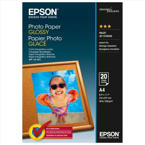 Epson Photo Paper Gloss 200gsm A4 Ref C13S042538 [20 Sheets]