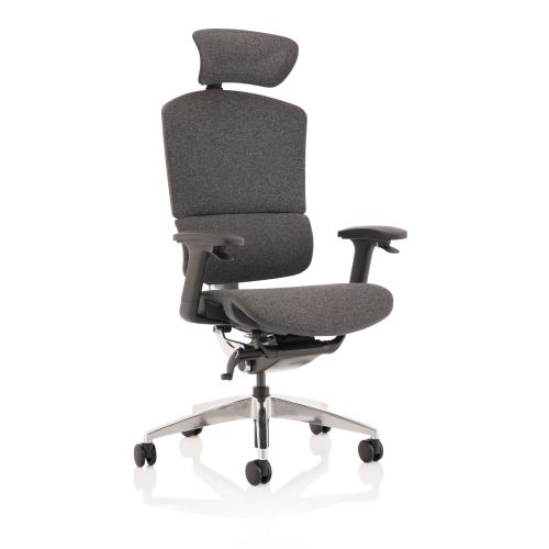 Trexus Ergo Click Plus Fabrimesh Headrest Grey Ref PO000064