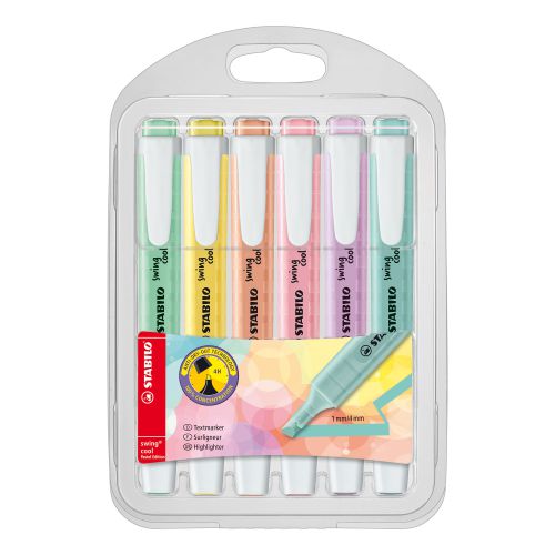 Stabilo Swing Cool Highlighter Water-based Chisel Tip 1-4mm Line Assorted
