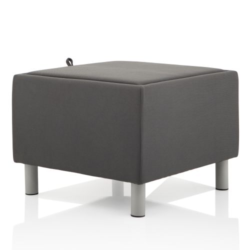 Trexus Melia Footstool With Melamine Top Fabric Grey Ref BR000217