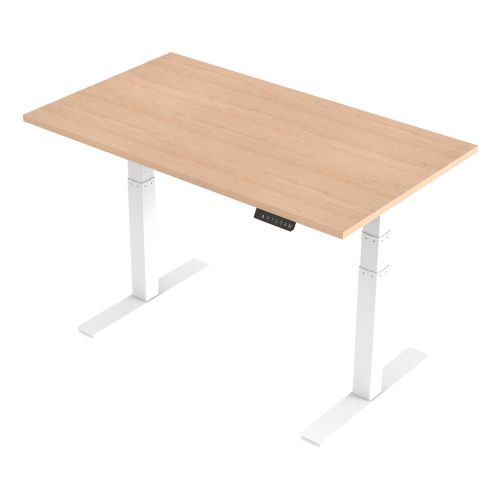 Trexus Sit Stand Desk Height Adjustable White Leg Frame 1400